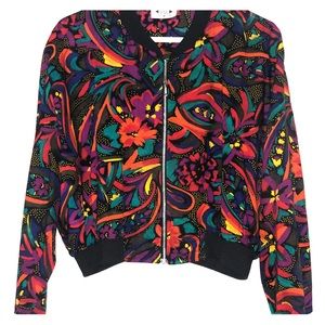 Vintage multi color bomber jacket
